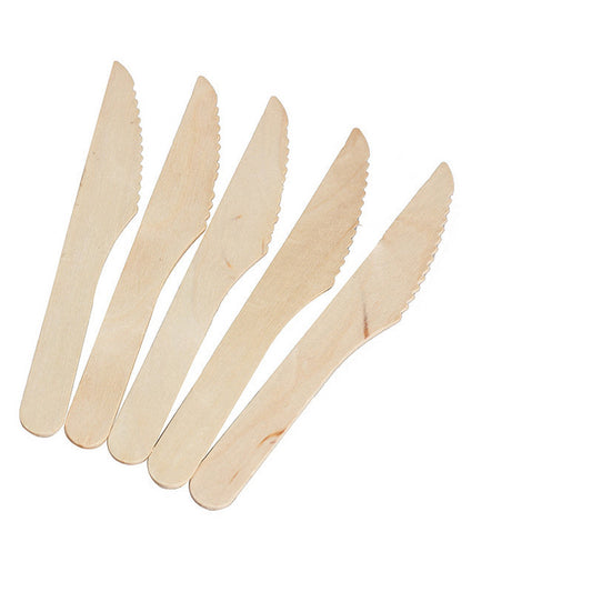 Copy of Copy of Natural Compostable Wood Knives Cutlery 160mm